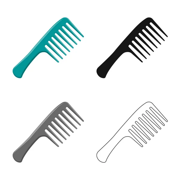 Diseño vectorial del pincel y el símbolo del cabello. Conjunto de cepillo y cepillo vector icono para stock . — Archivo Imágenes Vectoriales