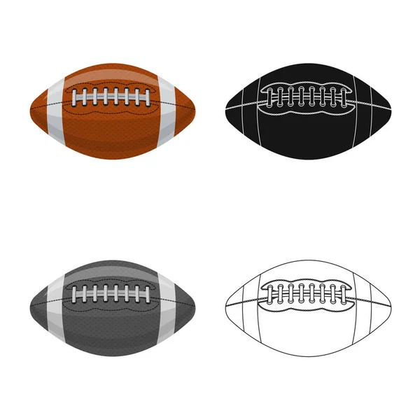 Vektor-Illustration von Sport und Ball-Logo. Set von Sport- und Sportvektorsymbolen für Aktien. — Stockvektor