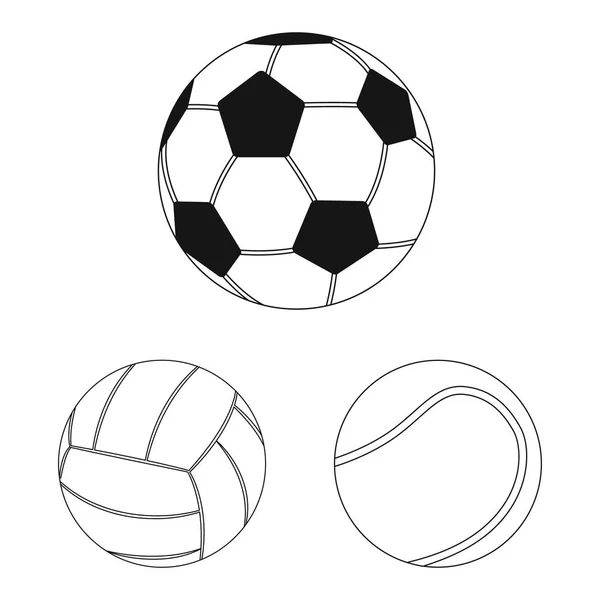 Illustration vectorielle du sport et signe de balle. Collection de sport et de stock sportif symbole pour le web . — Image vectorielle