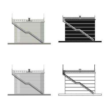 Petrol ve gaz işareti tasarımını vektör. Web için petrol ve benzin hisse senedi simgesi kümesi.