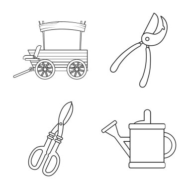 Çiftlik ve tarım simge vektör Illustration. Çiftlik ve bitki hisse senedi simgesi için web topluluğu.