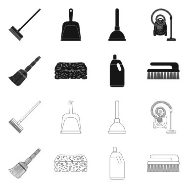 Temizlik ve servis işareti vektör Illustration. Temizlik ve ev hisse senedi simgesi için web topluluğu.