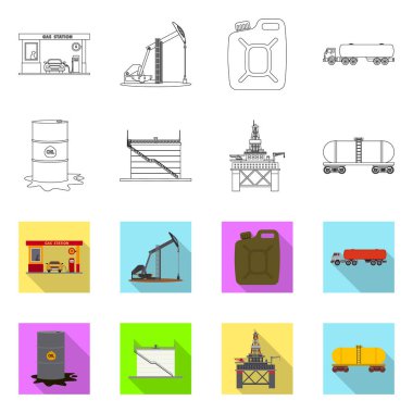 Petrol ve gaz logo yalıtılmış nesne. Petrol ve benzin hisse senedi simgesi için web topluluğu.