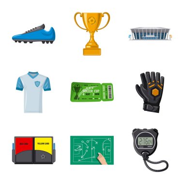 Futbol ve dişli simge vektör tasarımı. Futbol ve turnuva hisse senedi simgesi için web topluluğu.