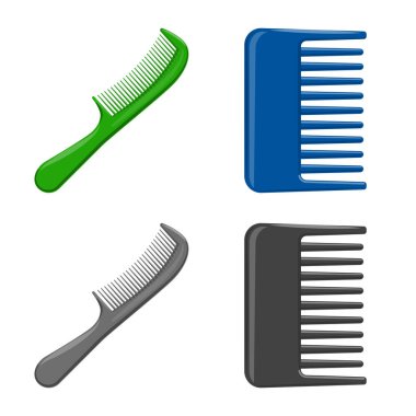 Fırça ve saç simge vektör tasarımı. Fırça ve saç fırçası hisse senedi simgesi için web topluluğu.