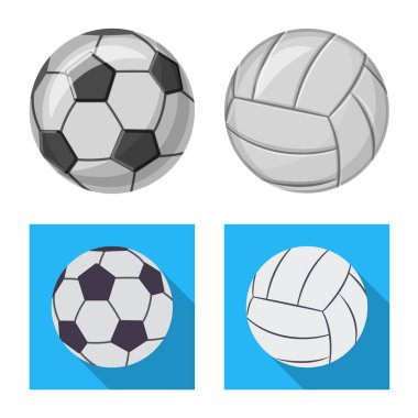 Spor ve topu sembolü yalıtılmış nesne. Spor ve web için atletik hisse senedi simgesi.