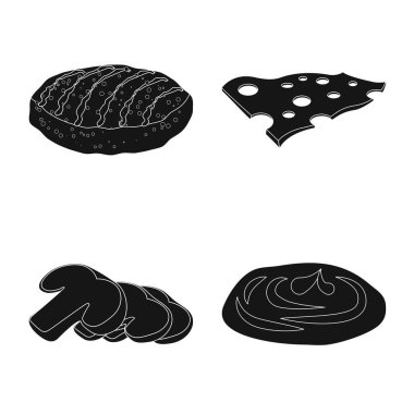 Burger ve sandviç simge vektör tasarımı. Burger topluluğu ve hisse senedi için dilim vektör simgesi.