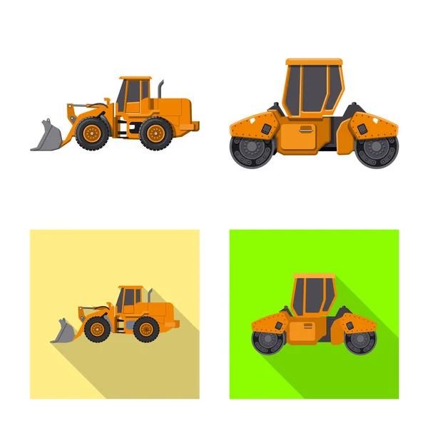 Ilustración vectorial del logotipo de construcción y construcción. Colección de construcción y maquinaria icono vectorial para stock . — Vector de stock