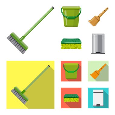 Temizlik ve servis logo vektör tasarımı. Temizlik ve ev hisse senedi simgesi için web topluluğu.