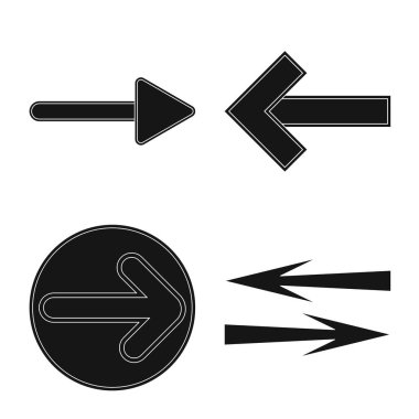 Öğe ve ok simge vektör Illustration. Öğe ve yön hisse senedi simgesi için web topluluğu.