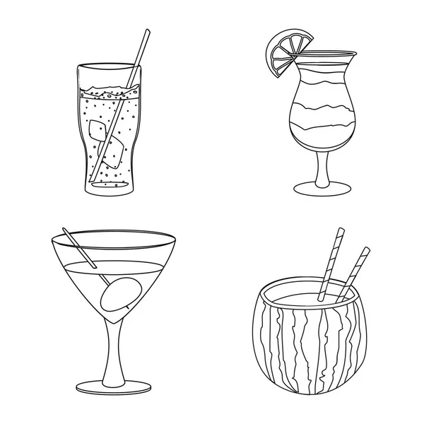 Objeto isolado de bebida e símbolo de barra. Coleção de bebida e festa vetor ícone para estoque . — Vetor de Stock