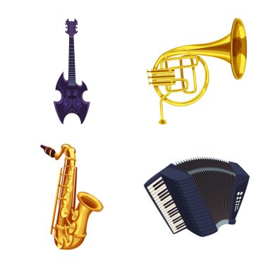 Müzik ve ayar sembolü yalıtılmış nesne. Web için müzik ve aracı hisse senedi simgesi kümesi.