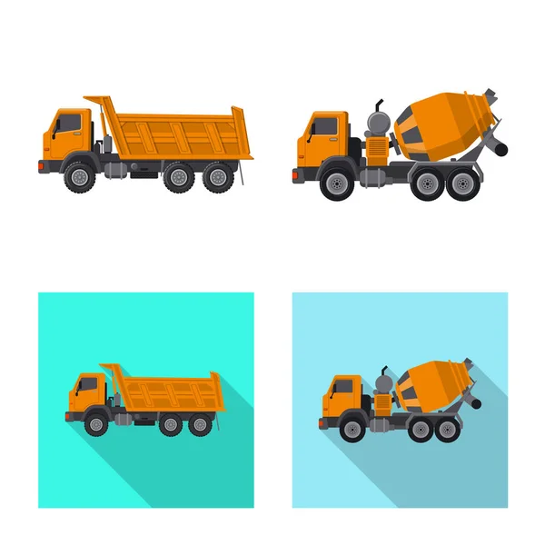 Ilustración vectorial del signo de construcción y construcción. Conjunto de construcción y maquinaria símbolo de stock para web . — Vector de stock