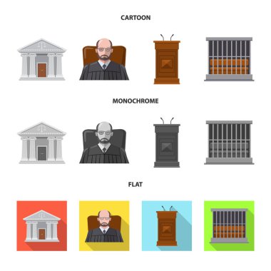 Hukuk ve avukat logo vektör Illustration. Hukuk ve adalet hisse senedi simgesi için web topluluğu.