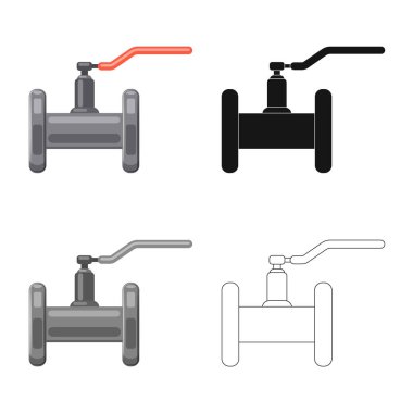 Boru ve tüp logo yalıtılmış nesne. Boru ve boru hattı hisse senedi simgesi web için kümesi.