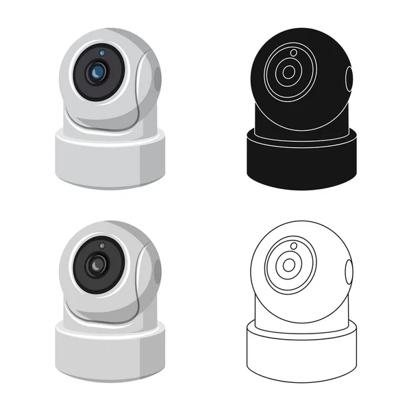 Vector illustration of cctv and camera icon. Collection of cctv and system vector icon for stock. — Stock Vector