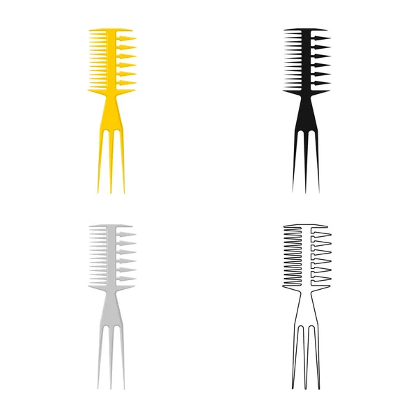 Vektor design av borsten och hår symbol. Samling av borsten och hårborste vektor ikonen för lager. — Stock vektor