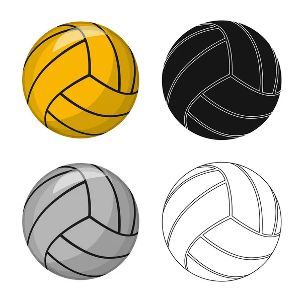 Vektor-Illustration von Sport und Ballsymbol. Sammlung sportlicher und sportlicher Vektor-Symbole für Aktien. — Stockvektor