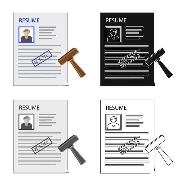 Illustrazione vettoriale del modulo e del segno del documento. Raccolta di forma e marchio stock symbol per il web . — Vettoriale Stock