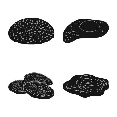 Burger ve sandviç simge vektör Illustration. Burger ve dilim hisse senedi simgesi için web topluluğu.