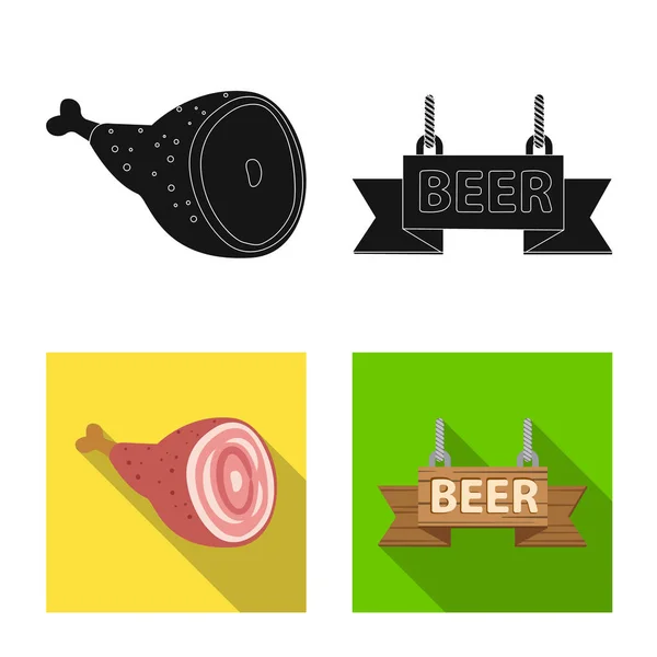 Elkülönített objektum pub és bár jel. Pub és belső tőzsdei szimbólum a web gyűjteménye. — Stock Vector