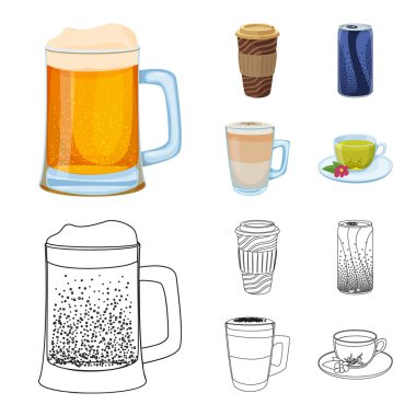 İçki ve bar logo vektör Illustration. İçki topluluğu ve hisse senedi için parti vektör simgesi.