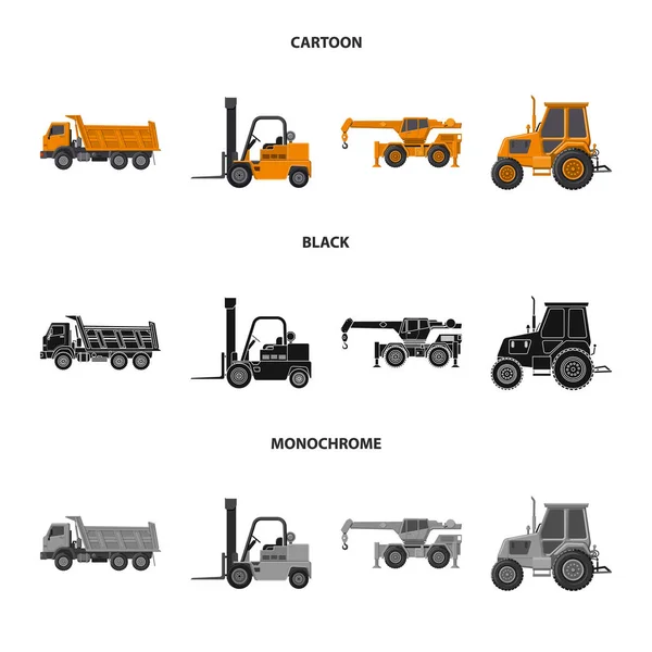 Ilustración vectorial del signo de construcción y construcción. Colección de construcción y maquinaria stock vector ilustración . — Vector de stock