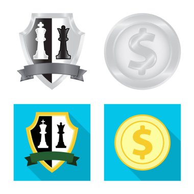 Amblem ve rozet simge vektör Illustration. Amblem ve etiket stok vektör çizim seti.