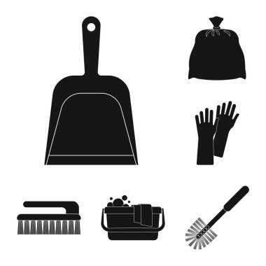 Temizlik ve servis logo vektör tasarımı. Temizlik ve ev hisse senedi vektör çizim topluluğu.