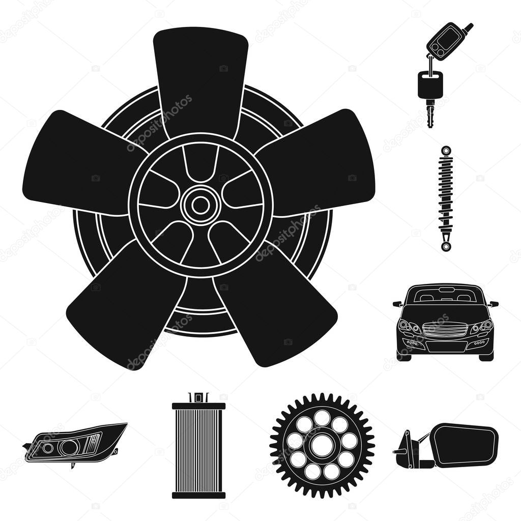Vector design of auto and part icon. Set of auto and car stock vector illustration.