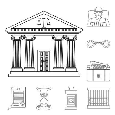 Hukuk ve avukat işareti yalıtılmış nesne. Hukuk ve adalet hisse senedi simgesi web için kümesi.