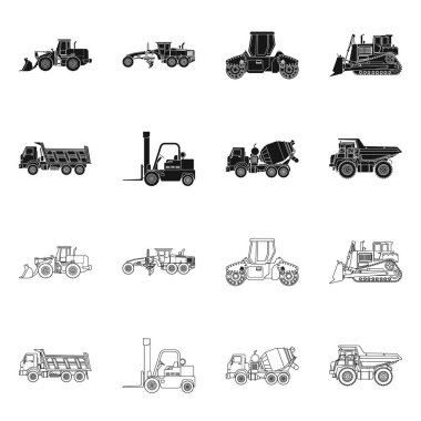 Yapı ve inşaat logo vektör Illustration. Yapı ve makine hisse senedi vektör çizim topluluğu.