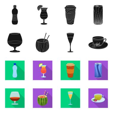 İçki ve bar simge vektör Illustration. İçki ve parti hisse senedi vektör çizim topluluğu.