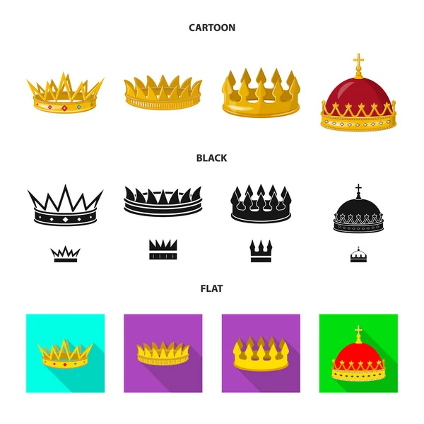 Isolierte Objekt des mittelalterlichen und adligen Symbols. Set von Mittelalter und Monarchie Vektor-Symbol für Aktien. — Stockvektor