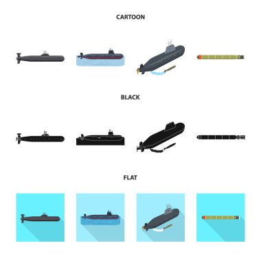 İşareti savaş ve gemi tasarımı vektör. Savaş ve web için filo hisse senedi simgesi.