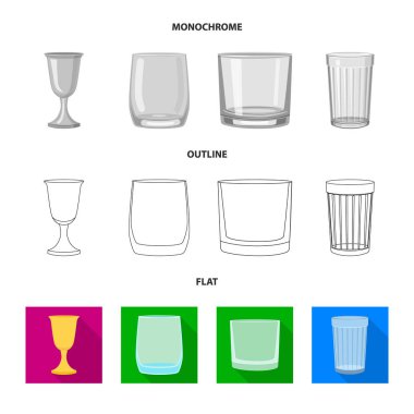 Form ve kutlama logosu yalıtılmış nesne. Hisse senedi için form ve birim vektör simge topluluğu.