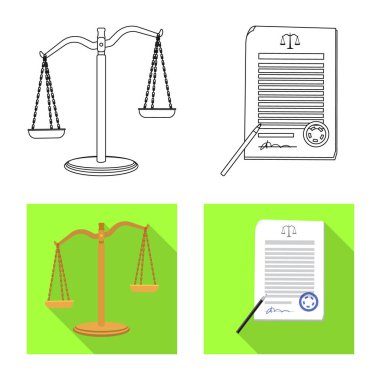 Hukuk ve avukat logosu yalıtılmış nesne. Hukuk ve adalet hisse senedi simgesi için web topluluğu.