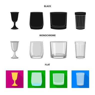 Form ve kutlama simge vektör Illustration. Web formu ve birim hisse senedi simgesi kümesi.