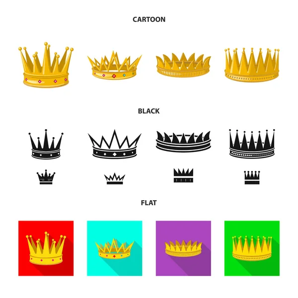 Conception vectorielle du logo médiéval et de noblesse. Ensemble de symbole stock médiéval et monarchique pour toile . — Image vectorielle