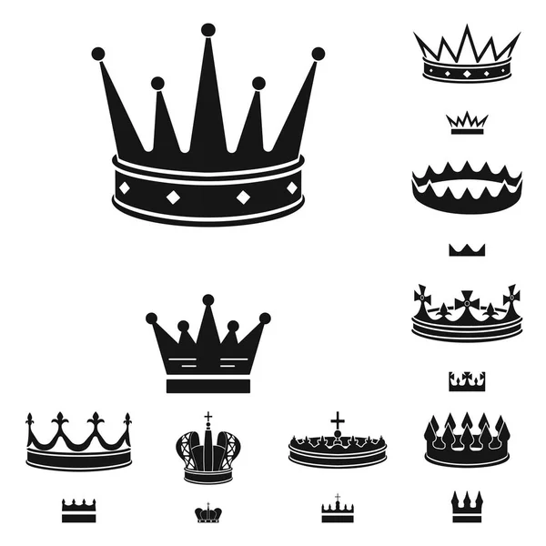 Vector design of king and majestic icon. Collection of king and gold stock vector illustration. — Stock Vector