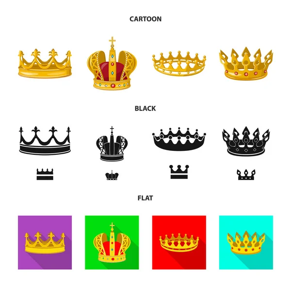 Illustration vectorielle de l'icône médiévale et noble. Ensemble d'icône vectorielle médiévale et monarchique pour stock . — Image vectorielle