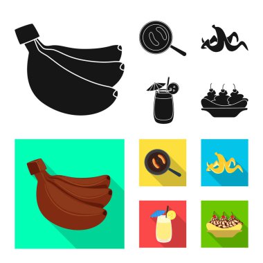 Doğal ve vejetaryen logosu yalıtılmış nesne. Hisse senedi için doğal ve yeme vektör simge topluluğu.