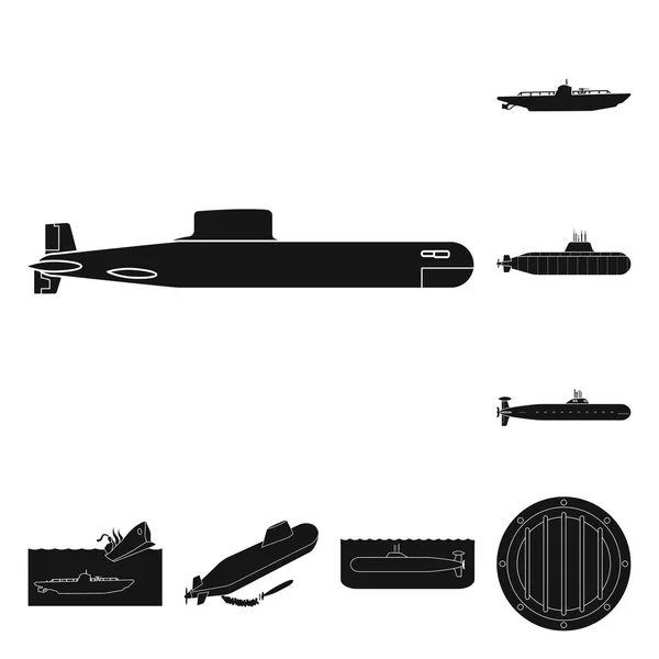 Objeto aislado de tecnología e icono de la flota. Conjunto de tecnología e ilustración de vector de stock naval . — Archivo Imágenes Vectoriales