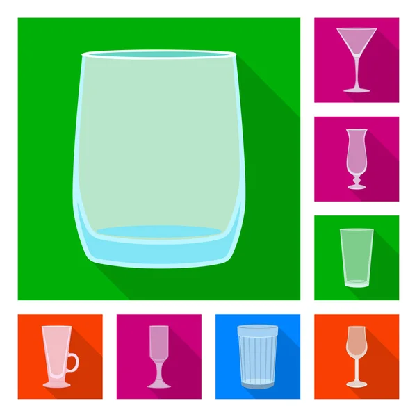 Vector design of drinks and restaurant icon. Collection of drinks and celebration stock vector illustration. — Stock Vector