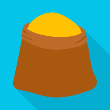 Çanta ve Mısır sembolü yalıtılmış nesne. Web için çanta ve ekmek hisse senedi simgesi kümesi.