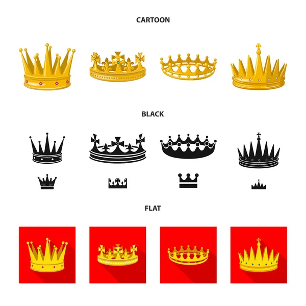 中世纪和贵族图标的矢量设计。一套中世纪和君主制股票符号为网. — 图库矢量图片