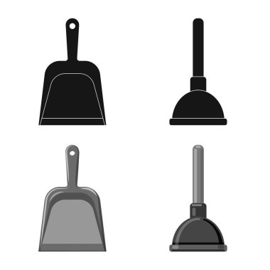 Temizlik ve servis simge vektör Illustration. Temizlik ve ev hisse senedi simgesi web için kümesi.