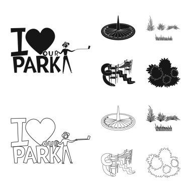 Vektör çizim işareti kentsel ve sokak. Kentsel kümesi ve gevşeme hisse senedi simgesi web için.