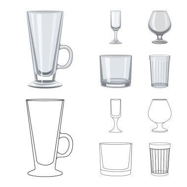 Form ve kutlama simge vektör tasarımı. Web formu ve birim hisse senedi simgesi kümesi.