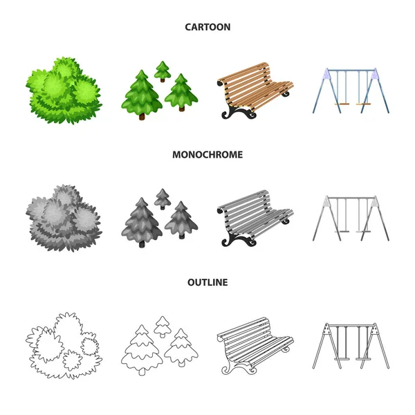 Városi és utcai szimbólum izolált tárgya. Gyűjtemény a városi és a relaxációs vektor stock illusztráció. — Stock Vector